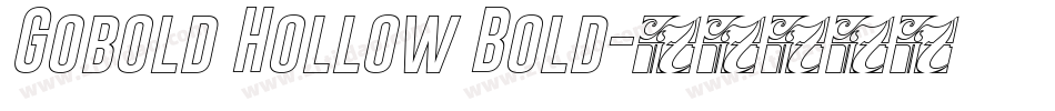 Gobold Hollow Bold字体转换